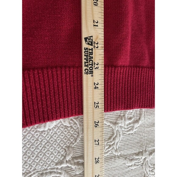 LRL Lauren Jeans Co Ralph Lauren Red Qtr Button Sweater Military Patch Ladies XL - Picture 5 of 13